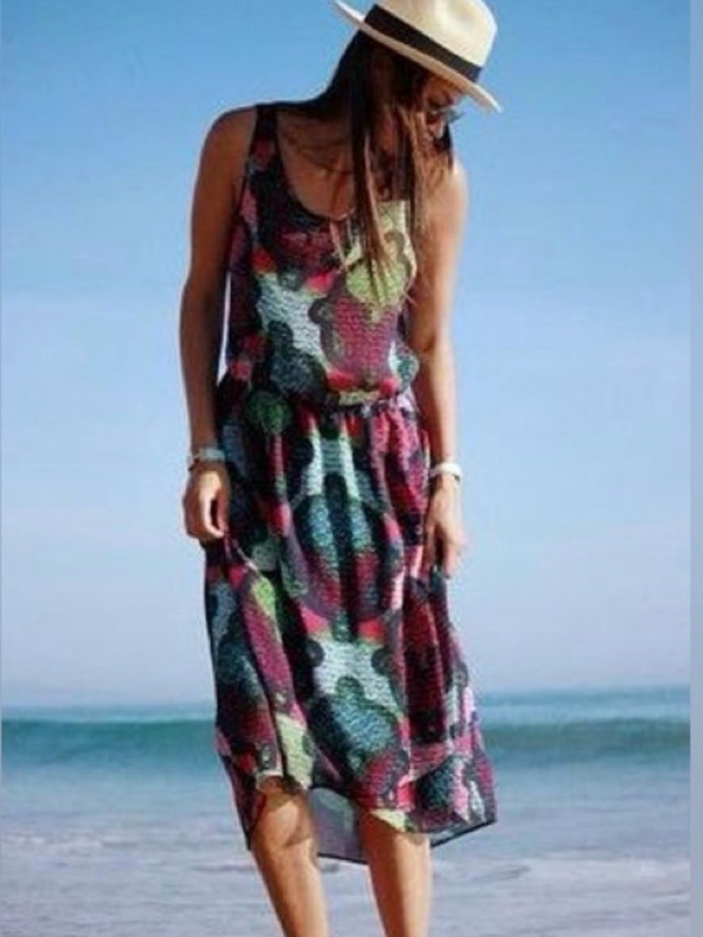 H&M Boho High Low Dress with Cutout Back